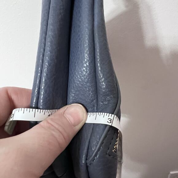 Juicy Couture Zippered Crossbody Bag Shoulder Purse Slate Blue Vegan Leather - Picture 11 of 13